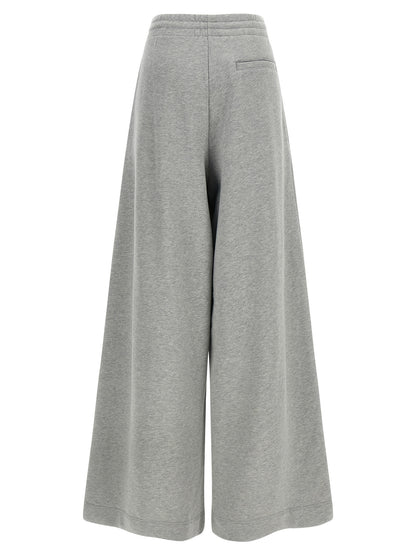 Casual Pants by Dries Van Noten for women in cotton gray & silver features a refined silhouette with a refined wide, defined by a mid rise and a refined long for a refined finish.