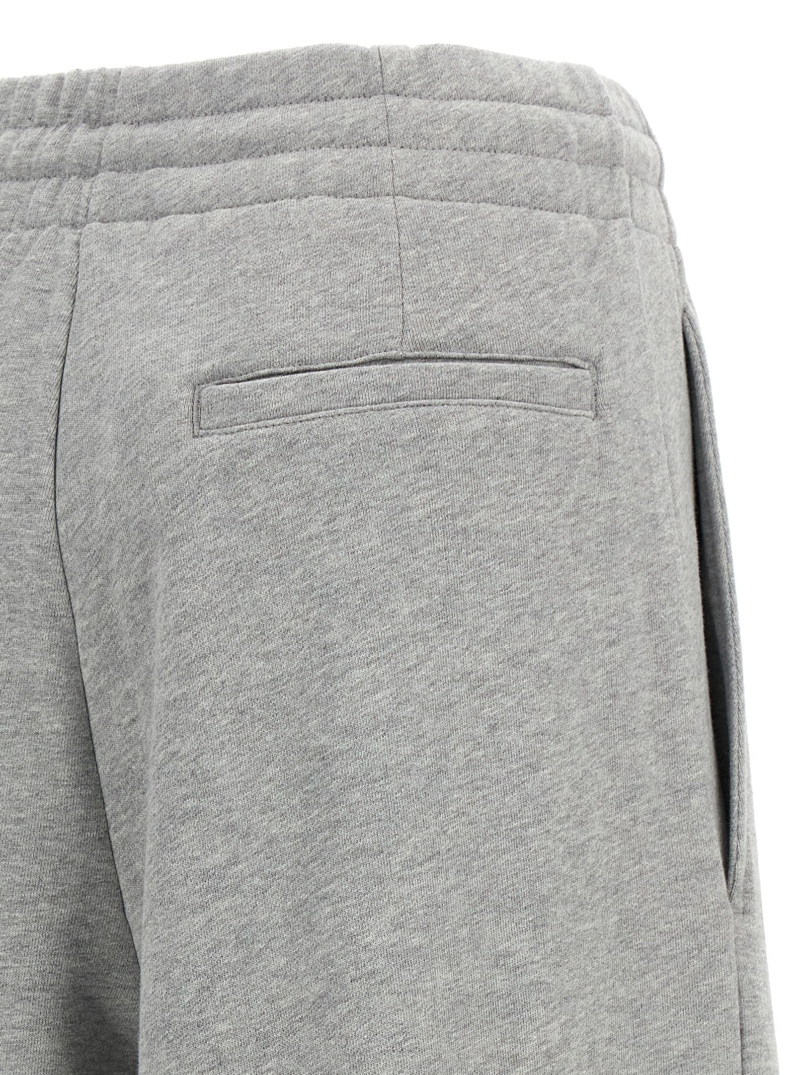Casual Pants by Dries Van Noten for women in cotton gray & silver features a polished silhouette with a polished wide, reaching a polished long and finished with a polished mid rise.