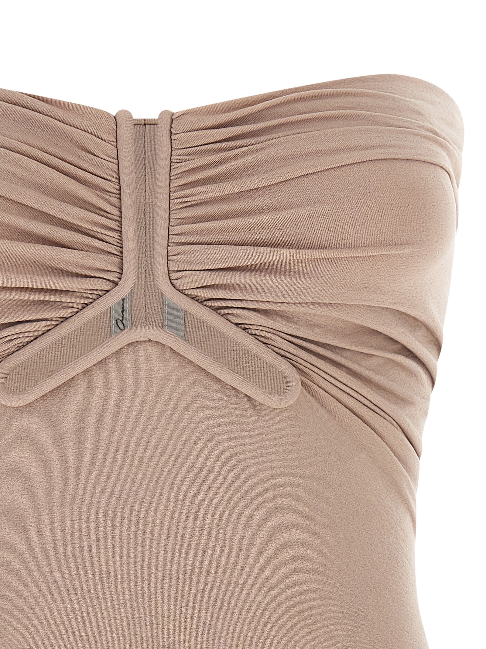 Corset Top by Rick Owens for women in stretch nylon multicolor & pink showcases a meticulous silhouette, artfully finished with a meticulous and for a sophisticated, meticulous look.
