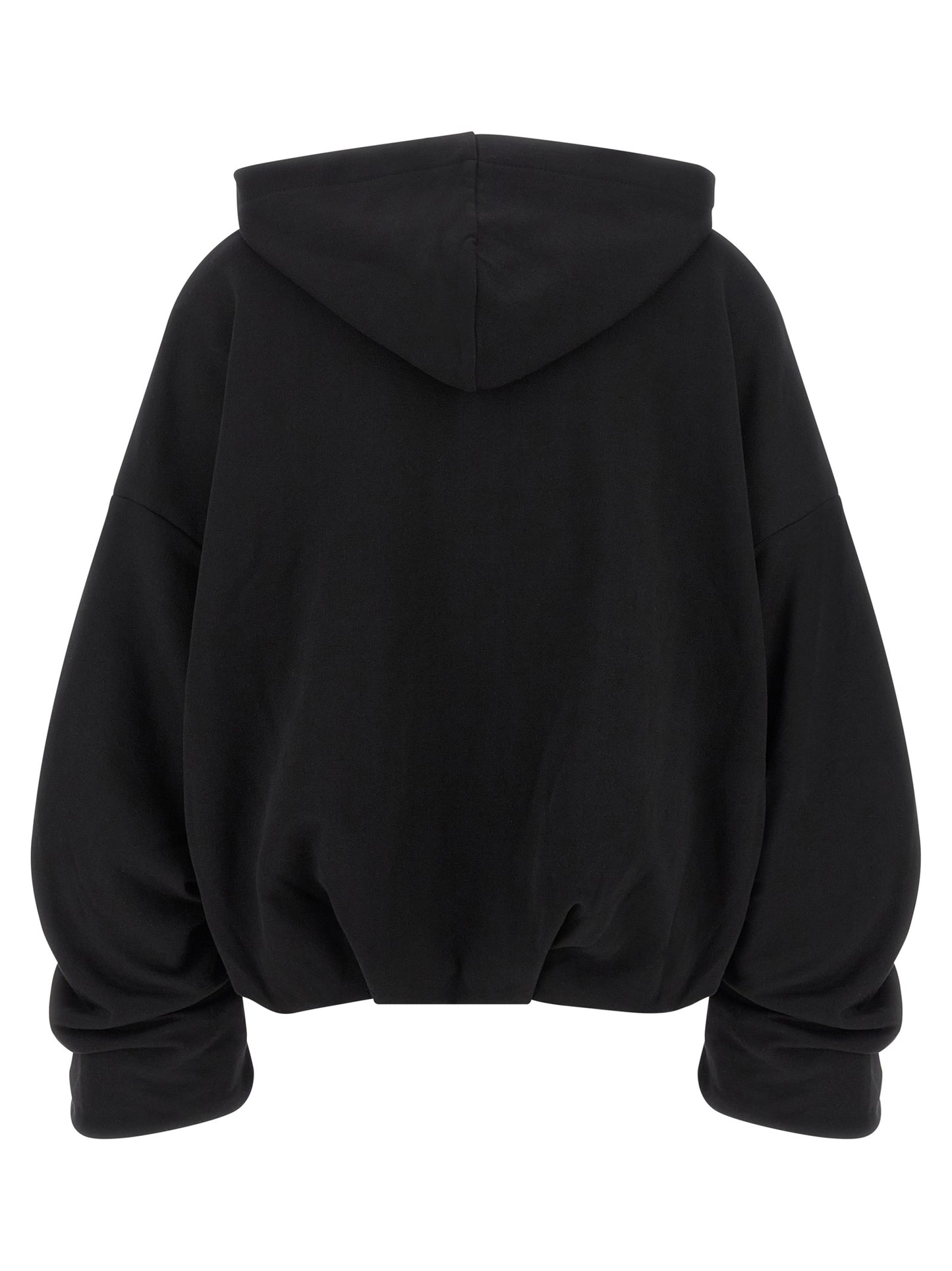 Sweatshirt Hoodie by Dries Van Noten for women in cotton black & silver showcases a city-ready silhouette, artfully detailed with a signature hooded neckline and for a city-ready finish.