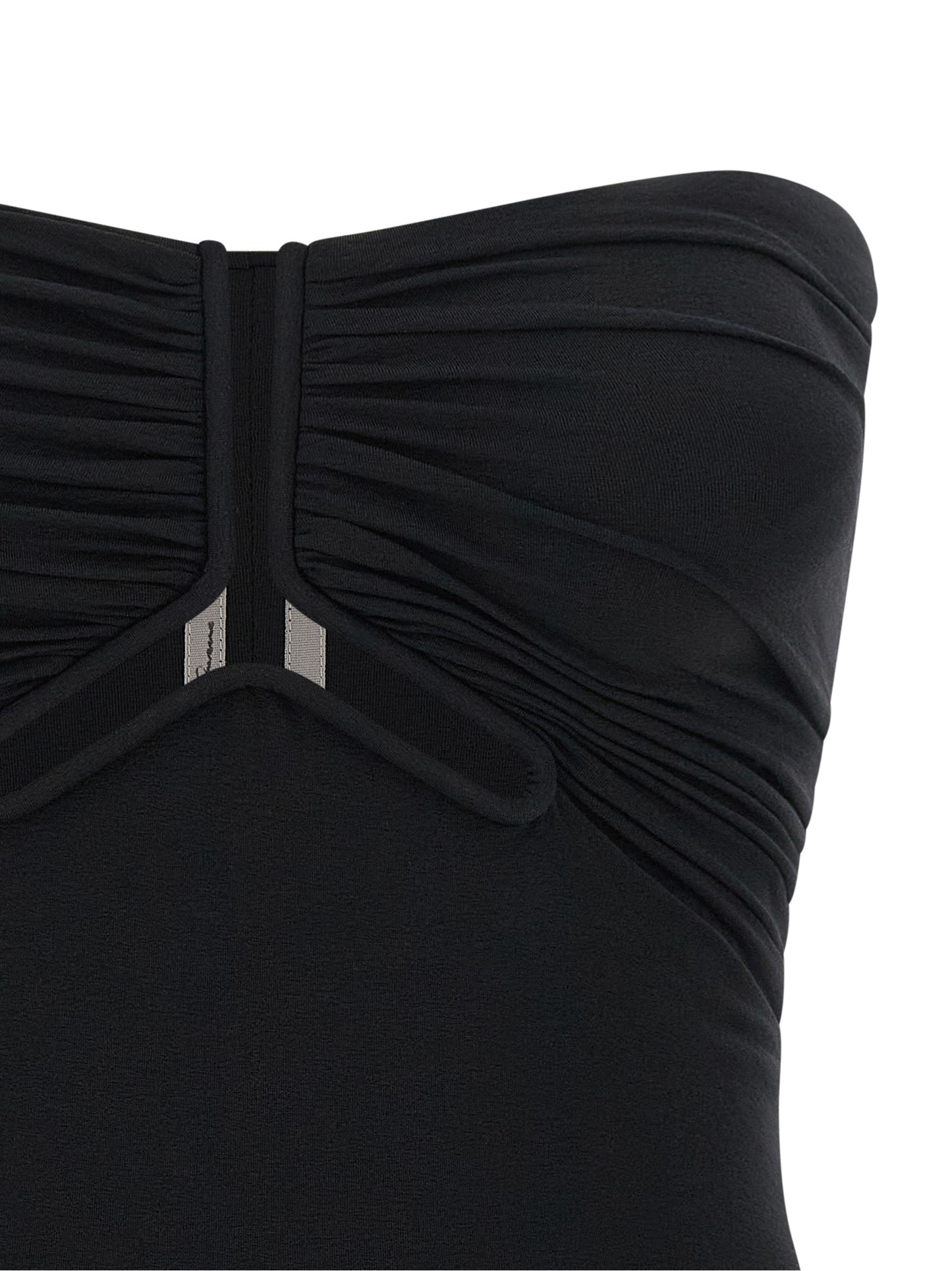 Corset Top by Rick Owens for women in stretch nylon black presents a uncompromising silhouette, artfully detailed with a uncompromising and for a sophisticated, uncompromising finish.