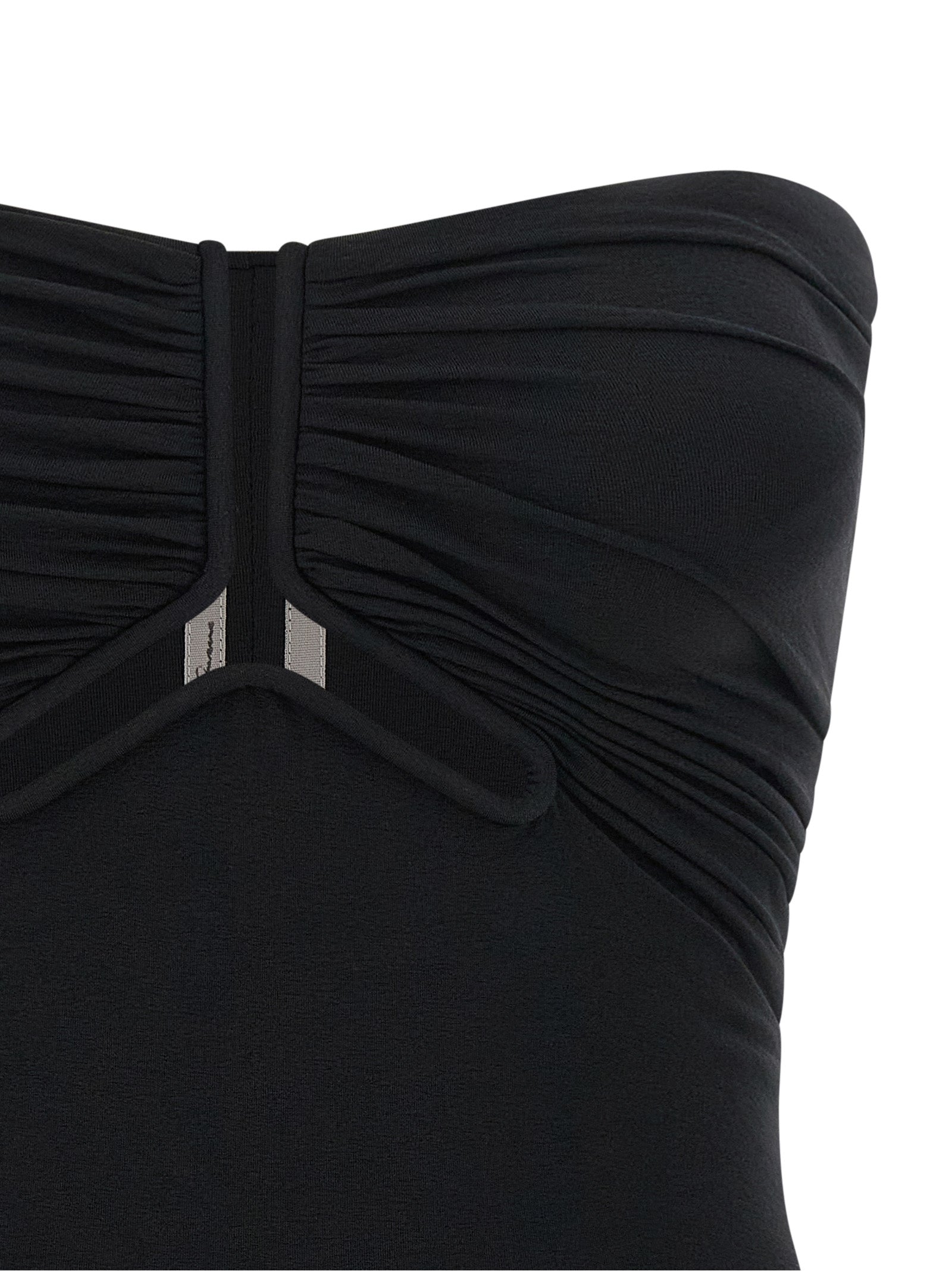 Corset Top by Rick Owens for women in stretch nylon black presents a uncompromising silhouette, artfully detailed with a uncompromising and for a sophisticated, uncompromising finish.