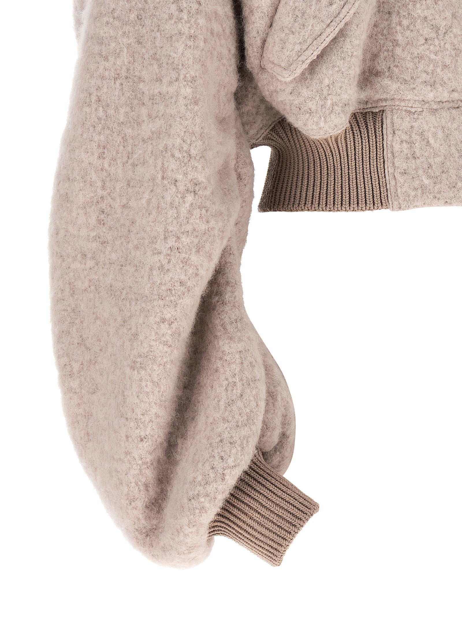 Bomber Jacket by Rick Owens for women in nylon alpaca wool & marabou multicolor & powder-pink features a city-ready silhouette, detailed with pockets and a city-ready .