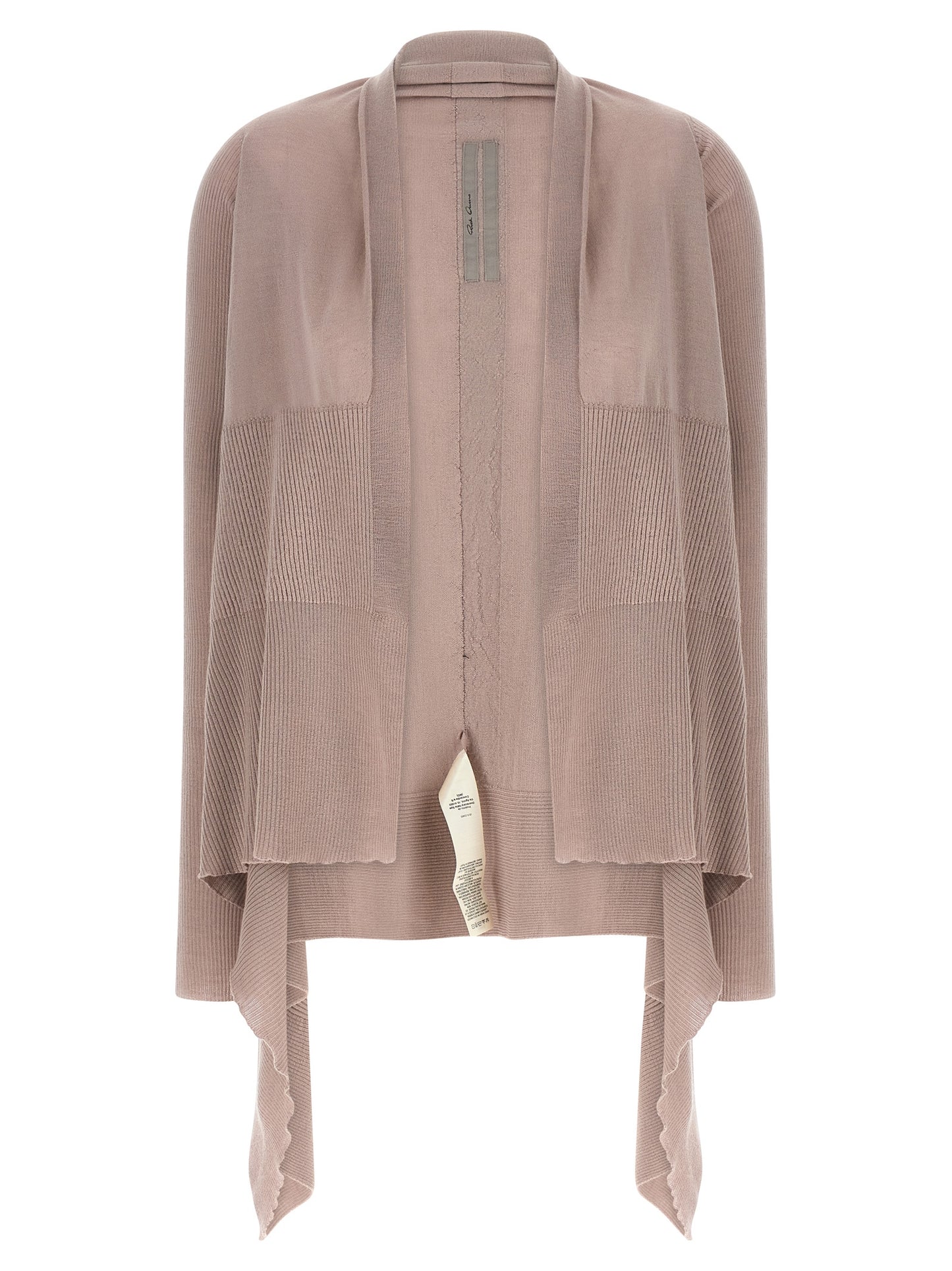 Cardigan by Rick Owens for women in cotton multicolor & pink presents a textural silhouette, artfully finished with a textural wrap neckline and for a sophisticated, textural look.