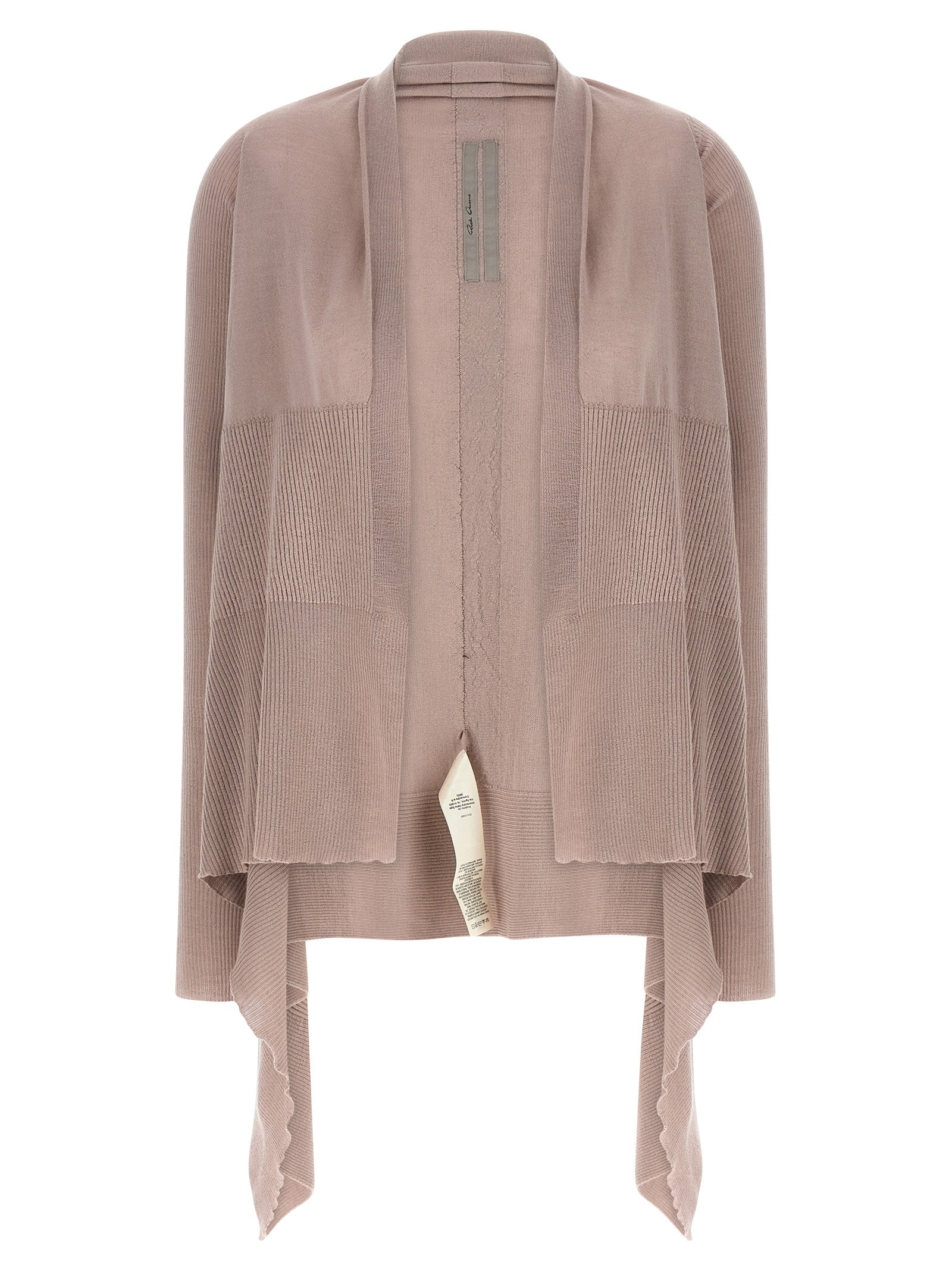 Cardigan by Rick Owens for women in cotton multicolor & pink presents a textural silhouette, artfully finished with a textural wrap neckline and for a sophisticated, textural look.