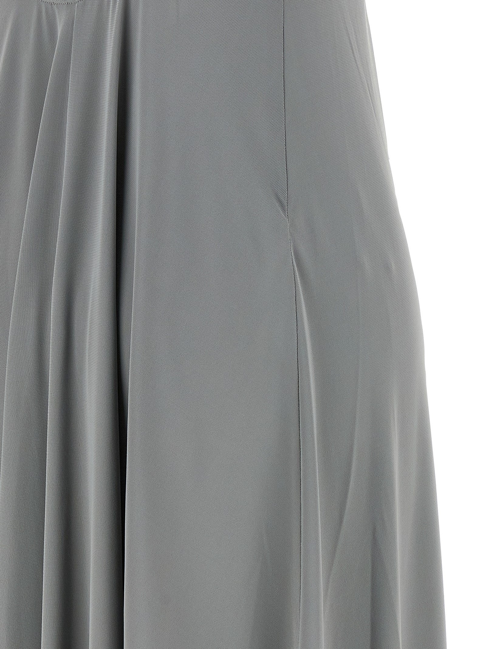 Dress by Eres for women in stretch polyamide silver features an eye catching silhouette with a sophisticated , elegant , and a refined long for a eye catching aesthetic.