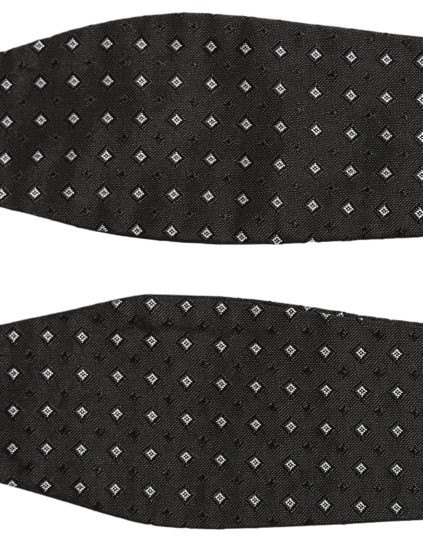 Dolce & Gabbana Black White Polka Dot Adjustable Neck Papillon Bow Tie