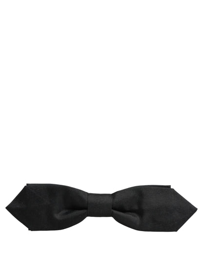 Dolce & Gabbana Men Black Polyester Adjustable Neck Papillon Bow Tie