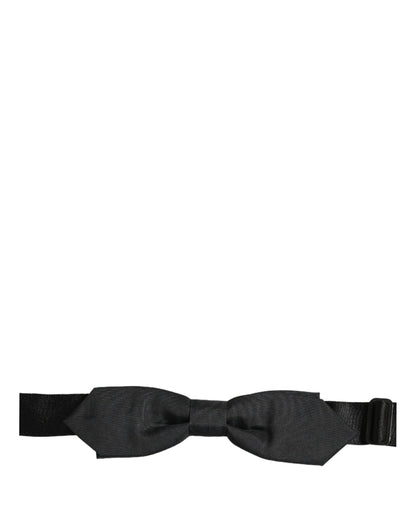 Dolce & Gabbana Men Black Polyester Adjustable Neck Papillon Bow Tie