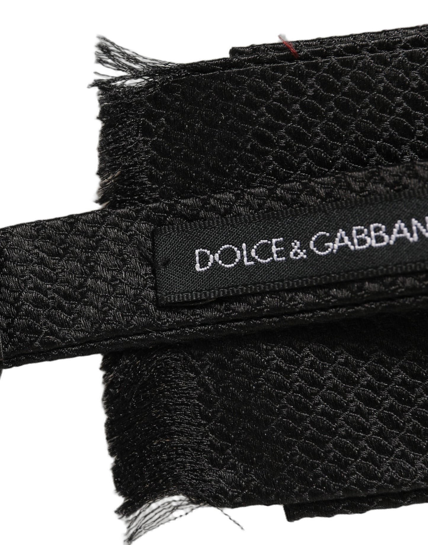 Dolce & Gabbana Men Black 100% SIlk Adjustable Neck Papillon Bow Tie