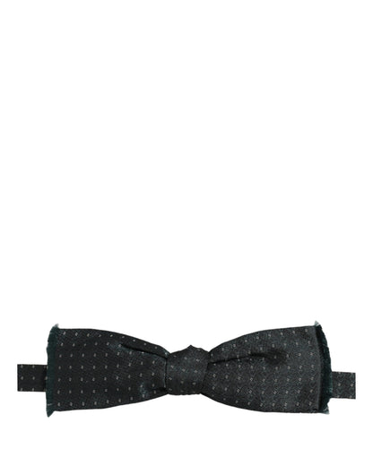 Dolce & Gabbana Men Green Patterned Adjustable Neck Papillon Bow Tie