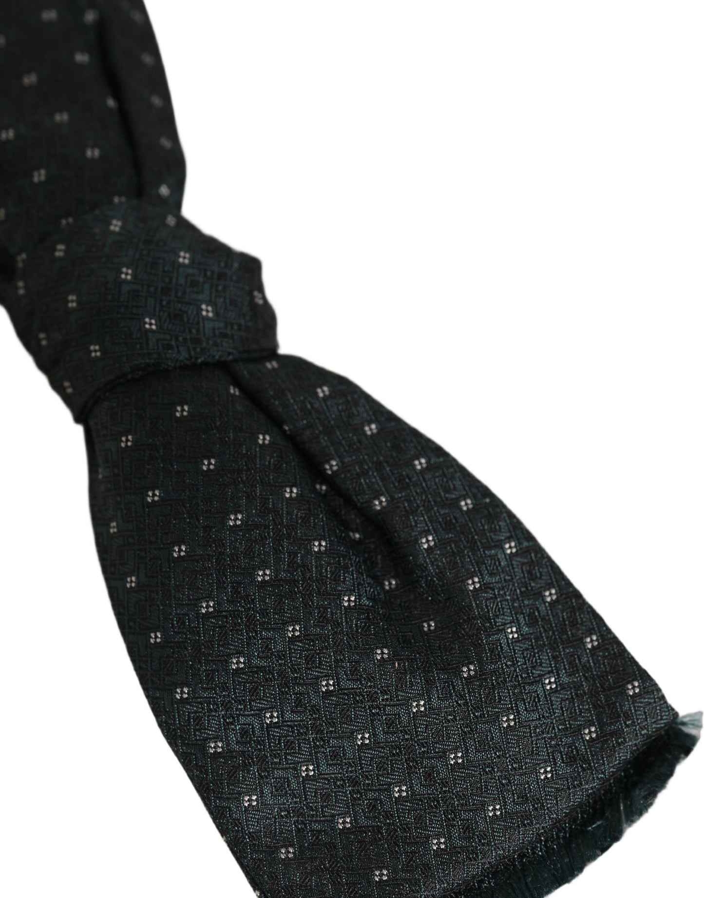 Dolce & Gabbana Men Green Patterned Adjustable Neck Papillon Bow Tie