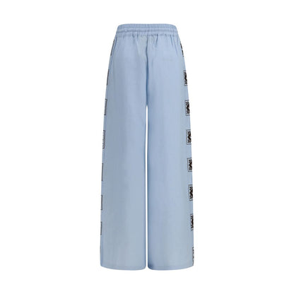 Joggers by Alemais for women in linen blue features a refined silhouette with a refined relaxed-fit & regular-fit, defined by a and a refined long for a refined finish.