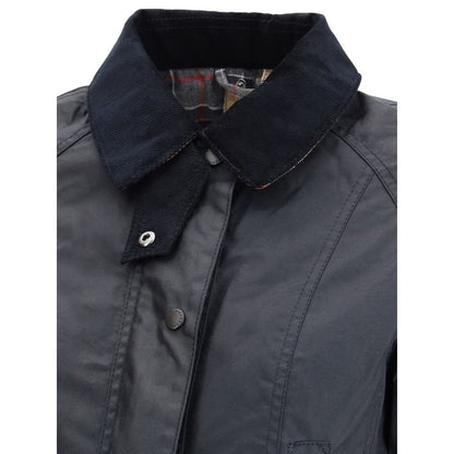 Windbreaker Jacket by Barbour for women in cotton blue & tartan features an perennial silhouette with a refined and perennial pockets & windproof for a sophisticated weather-resistant look.