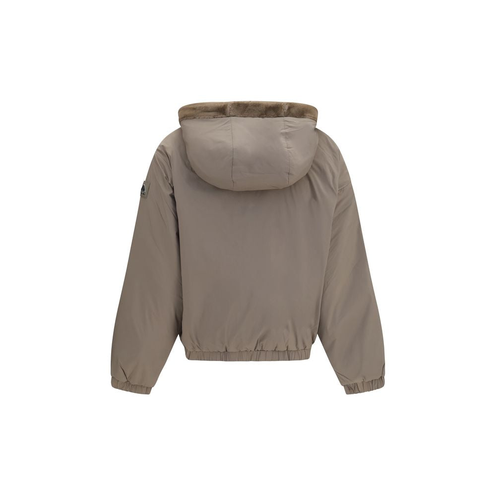 Sweatshirt Hoodie by Moose Knuckles for women in nylon faux fur brown features a authentic silhouette, showcasing a sophisticated hooded neckline and authentic detail for a refined finish.