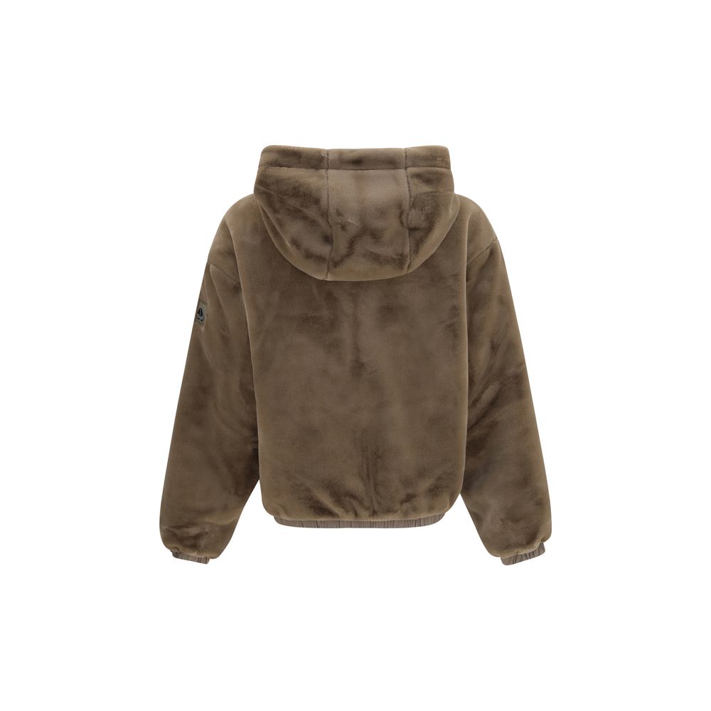 Sweatshirt Hoodie by Moose Knuckles for women in nylon faux fur brown showcases a city-ready silhouette, artfully detailed with a signature hooded neckline and for a city-ready finish.