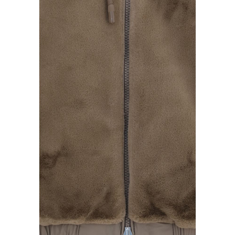 Sweatshirt Hoodie by Moose Knuckles for women in nylon faux fur brown features an luminous silhouette, showcasing a sophisticated and for a truly luminous look.