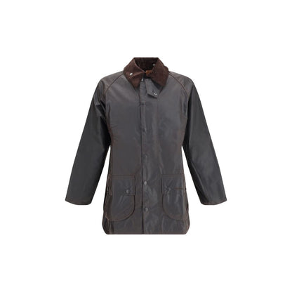 Hooded Overcoat by Barbour for men in cotton corduroy black features a cosy chic silhouette, artfully detailed with a sophisticated hooded neckline and premium pockets & hooded for a cosy chic finish.