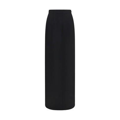 Skirt by Maison Margiela for women in wool black & signature features an tailored silhouette, artfully capturing the essence of Four Stitches Women's High Rise Wool Long Skirt in a sophisticated long.