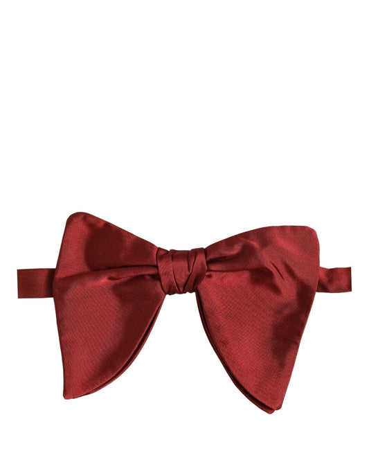 Dolce & Gabbana Men Red 100% Silk Adjustable Neck Papillon Bow Tie
