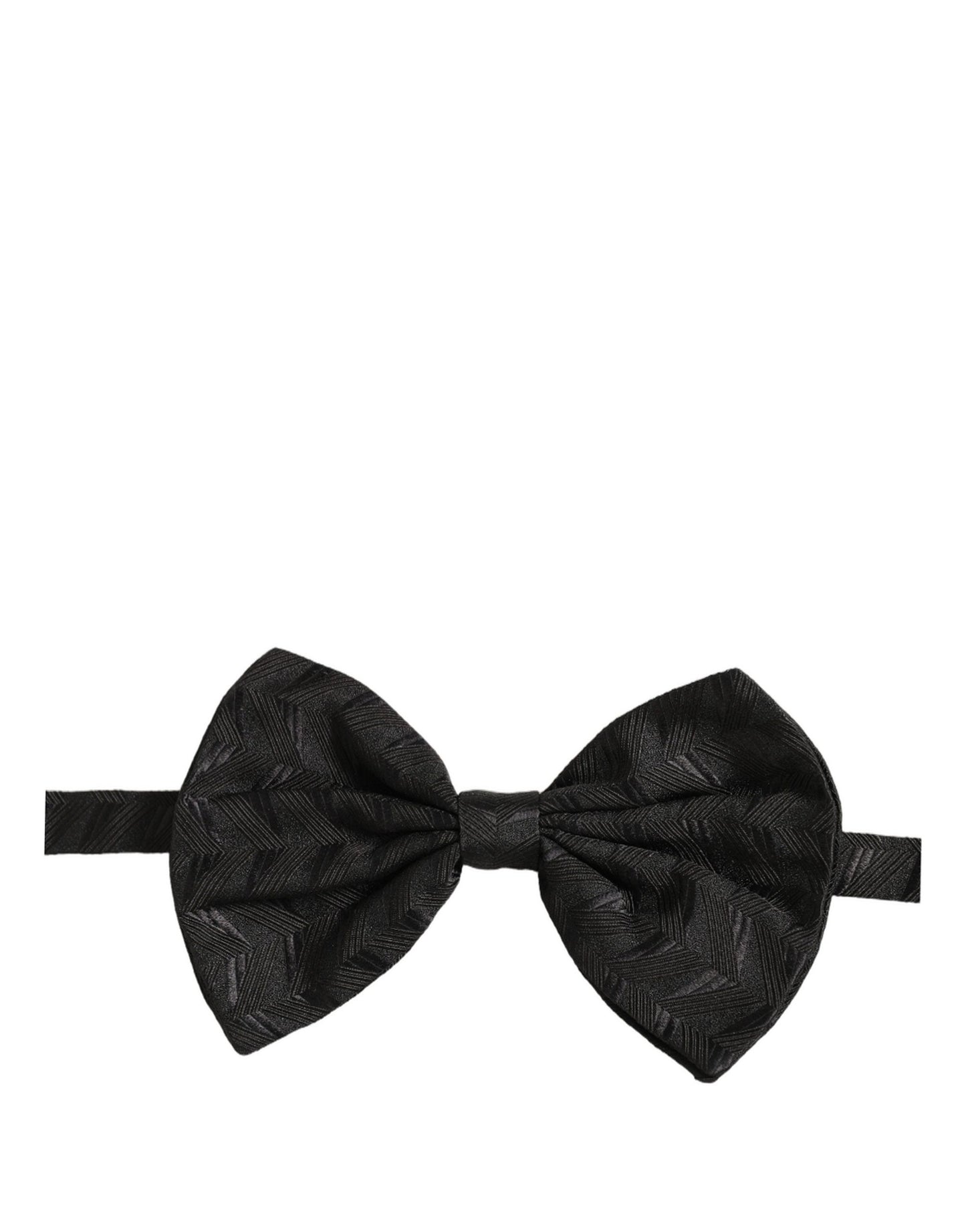 Dolce & Gabbana Men Black Patterned Adjustable Neck Papillon Bow Tie