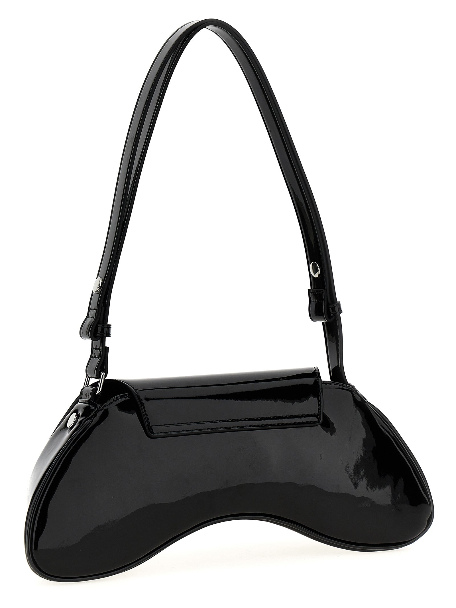 2-in-1 Shoulder & Crossbody Flap Bag by Diesel for women in polyethylene & polyurethane black features a effortless sophistication silhouette, secured by a flap & magnetic with ample and versatile crossbody-strap, shoulder-strap, adjustable-strap & handle for a effortless sophistication finish.