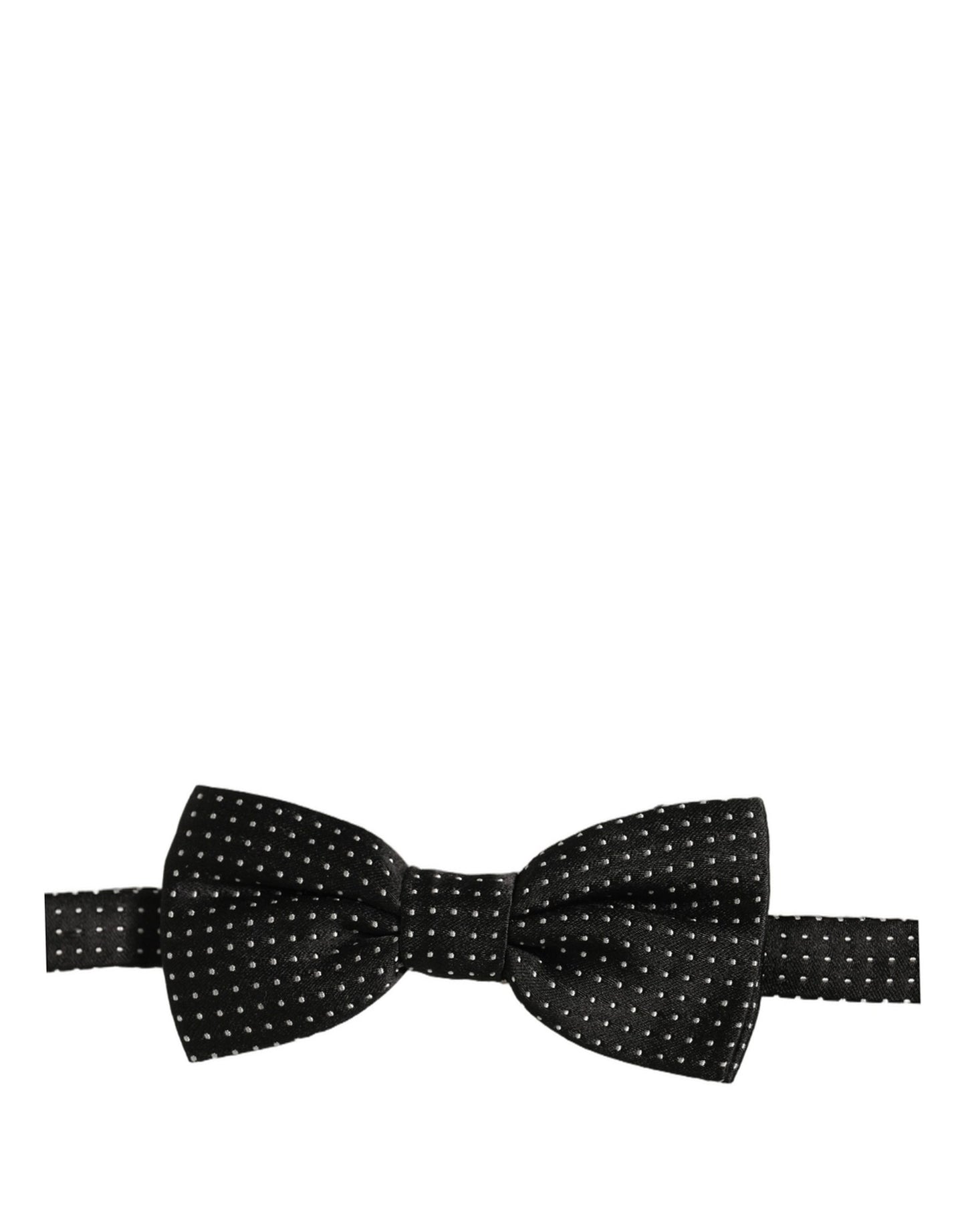 Dolce & Gabbana Men Black White PolkaDot Adjustable Bow Tie