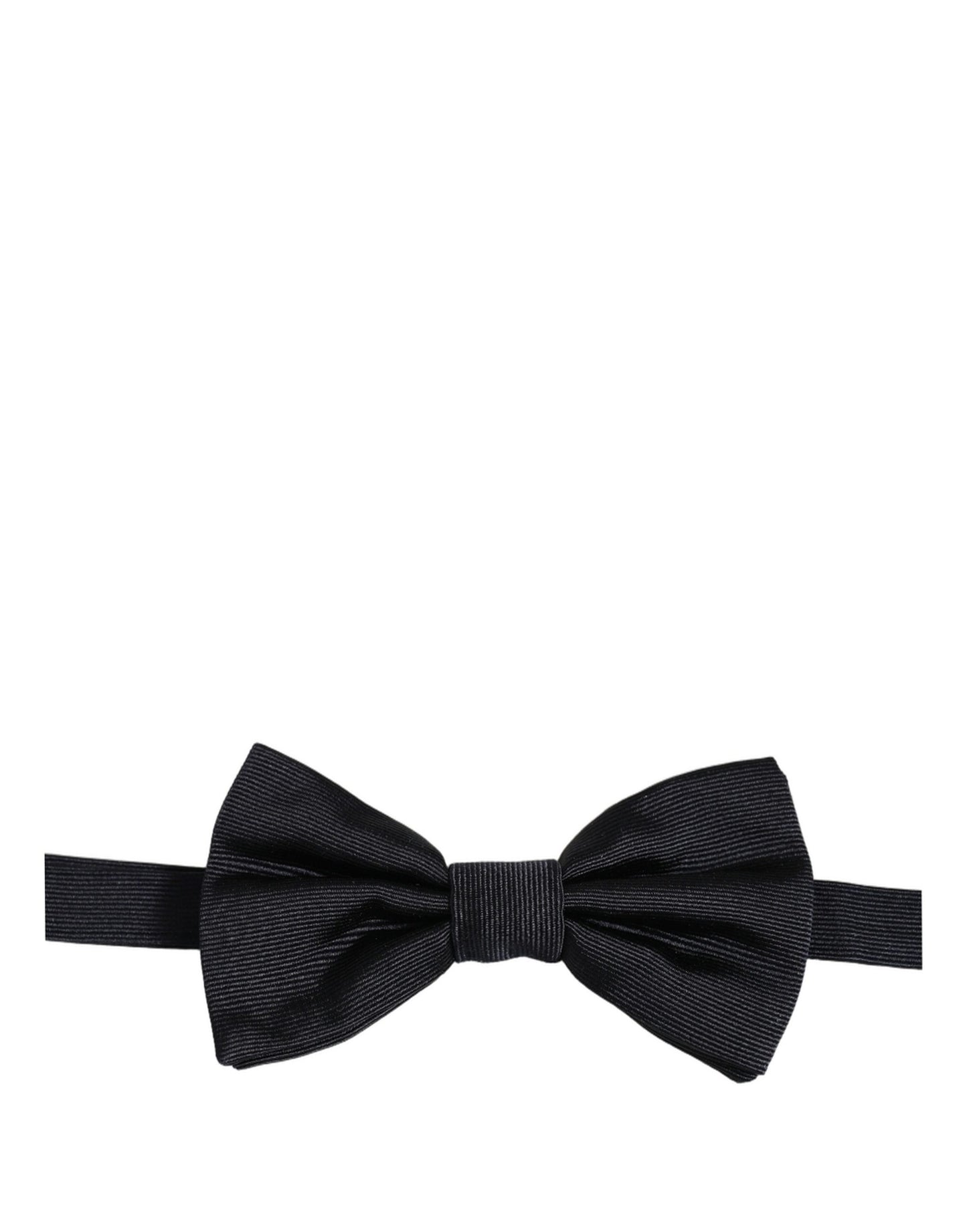 Dolce & Gabbana Men Black 100% Silk Adjustable Neck Papillon Bow Tie