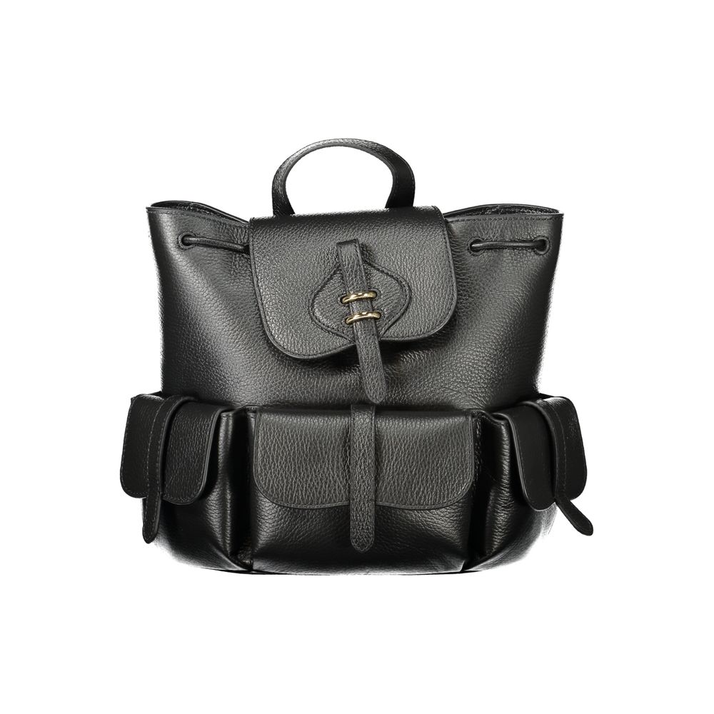 Drawstring Backpack by Coccinelle for women in leather black features a architectural Mavery Leather Drawstring Backpack design with a secure drawstring & magnetic, ample built-in-compartments, external-pockets & internal-pockets, and versatile handle, backpack-strap & adjustable-strap for a architectural finish.