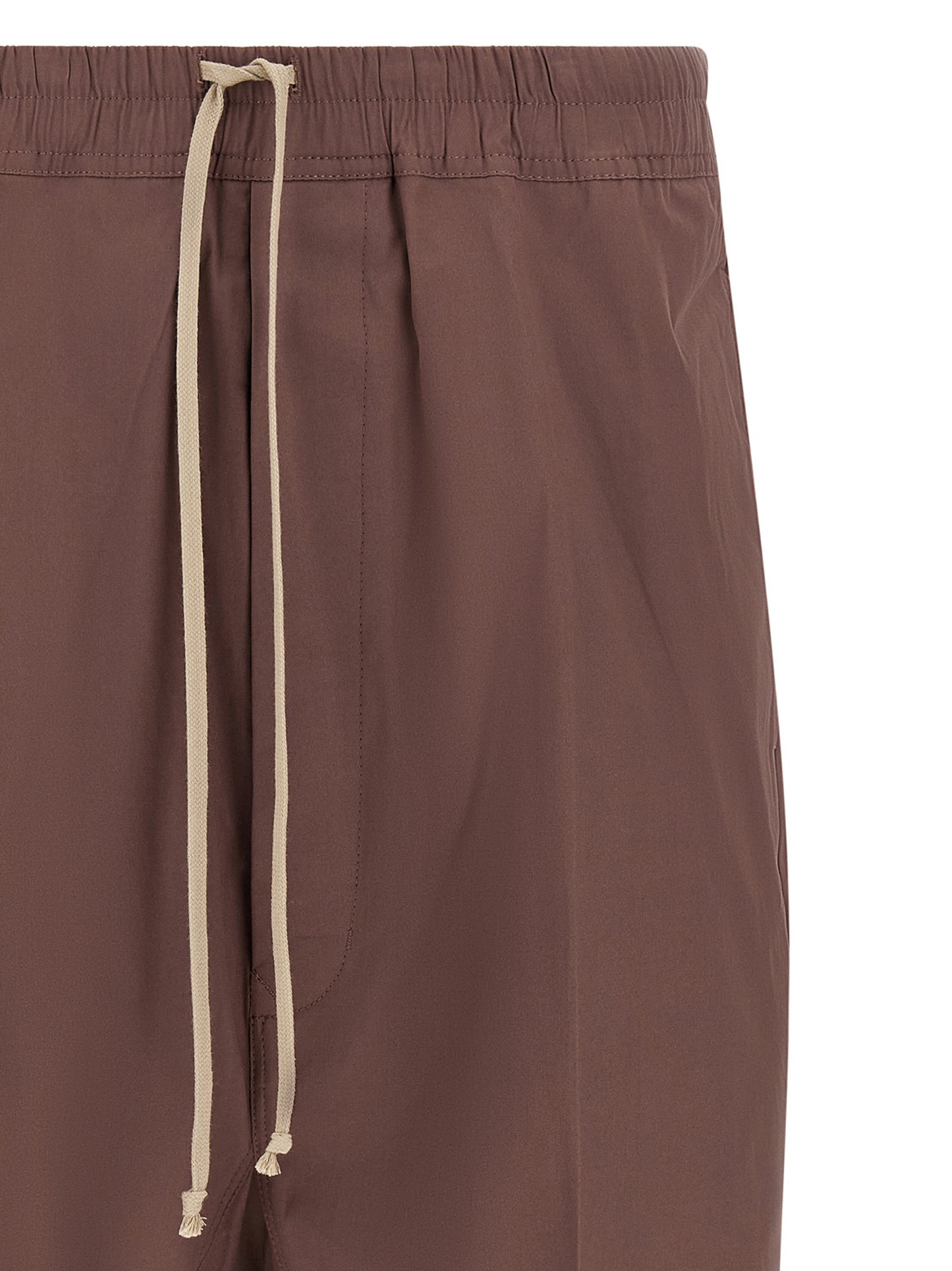 Bermuda Shorts by Rick Owens for men in stretch cotton brown features an nuanced silhouette, showcasing a nuanced relaxed-fit with a long short cut and for a sophisticated, premium finish.