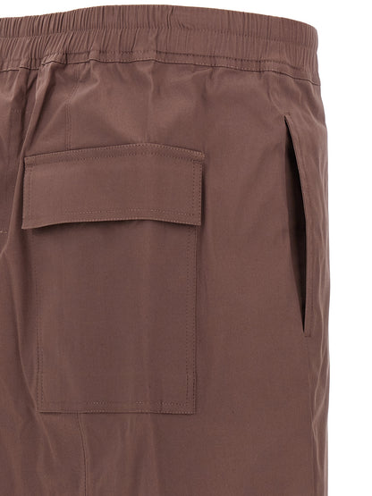 Bermuda Shorts by Rick Owens for men in stretch cotton brown features a eye catching relaxed-fit and long short with a eye catching .