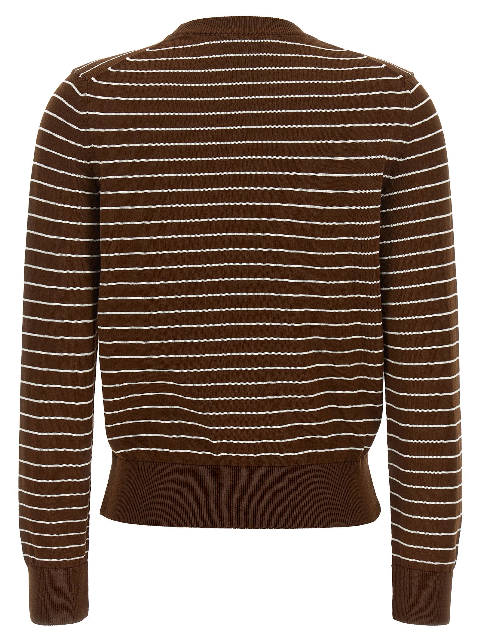 Cardigan by A.P.C. for women in cotton canvas brown, natural & striped features a nuanced silhouette with a refined and nuanced detailing for a sophisticated look.