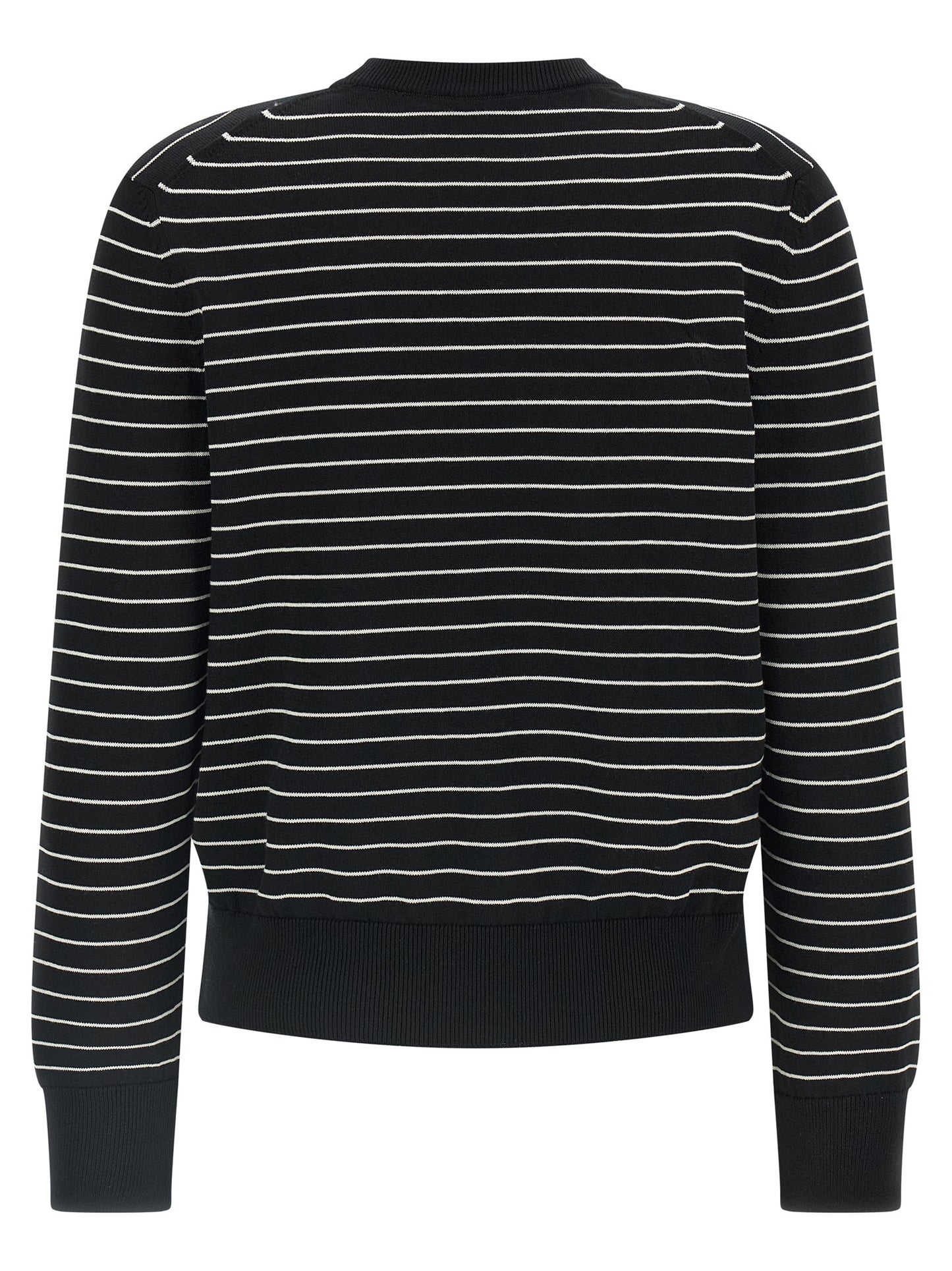 Cardigan by A.P.C. for women in cotton bicolour, black, white & striped features a nuanced silhouette with a refined and nuanced detailing for a sophisticated look.