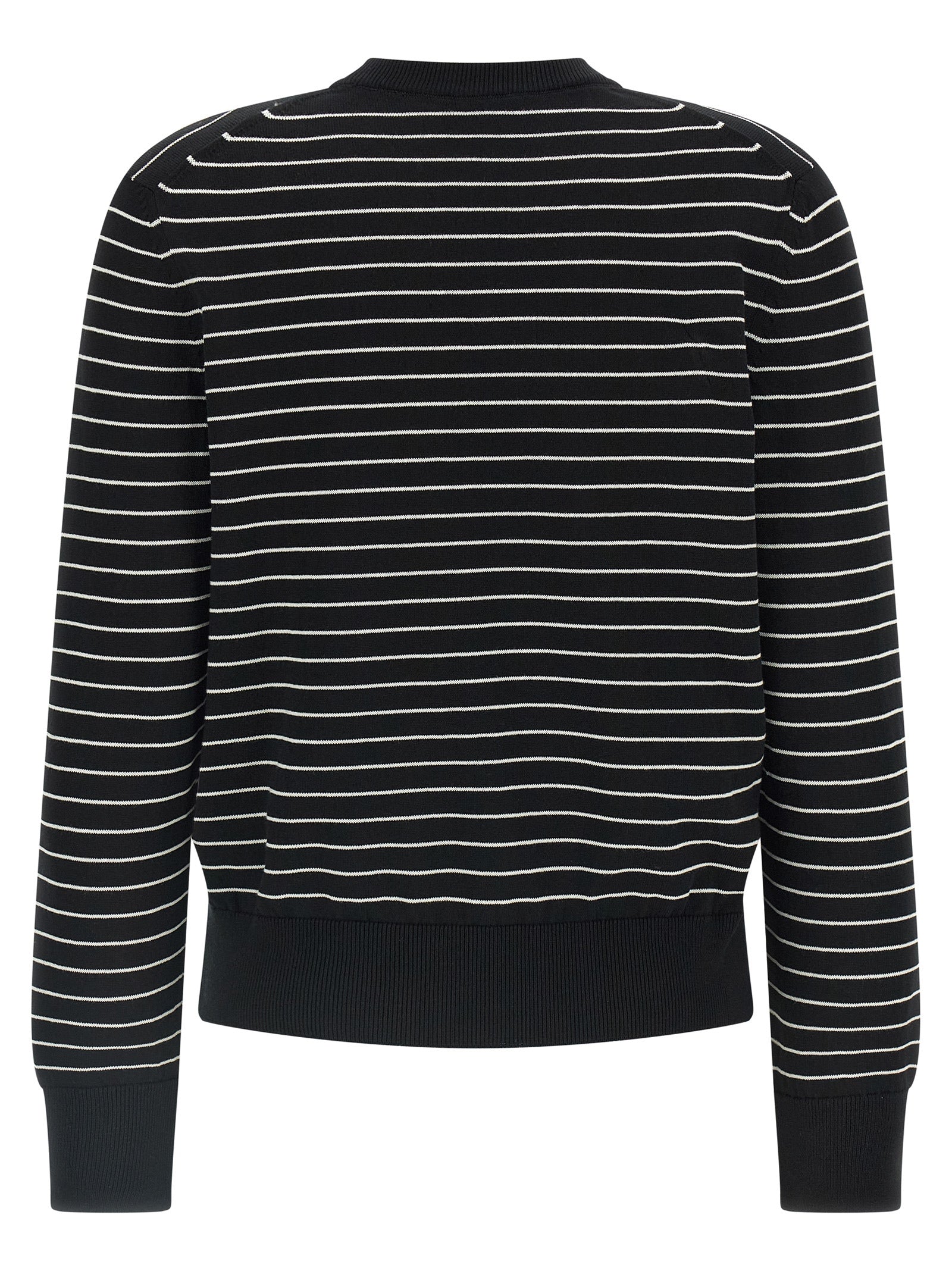 Cardigan by A.P.C. for women in cotton bicolour, black, white & striped features a nuanced silhouette with a refined and nuanced detailing for a sophisticated look.