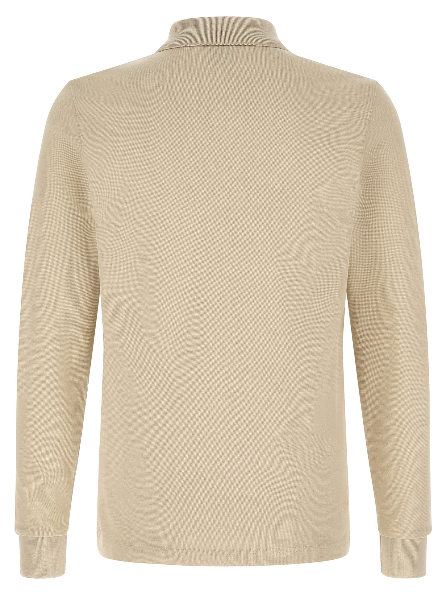 Polo Shirt by Hugo Boss for men in stretch cotton beige presents a crisp silhouette, artfully detailed with a crisp and crisp .