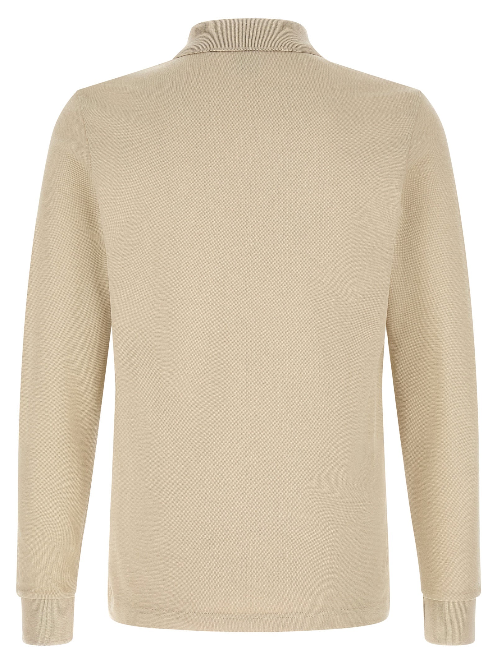 Polo Shirt by Hugo Boss for men in stretch cotton beige presents a crisp silhouette, artfully detailed with a crisp and crisp .