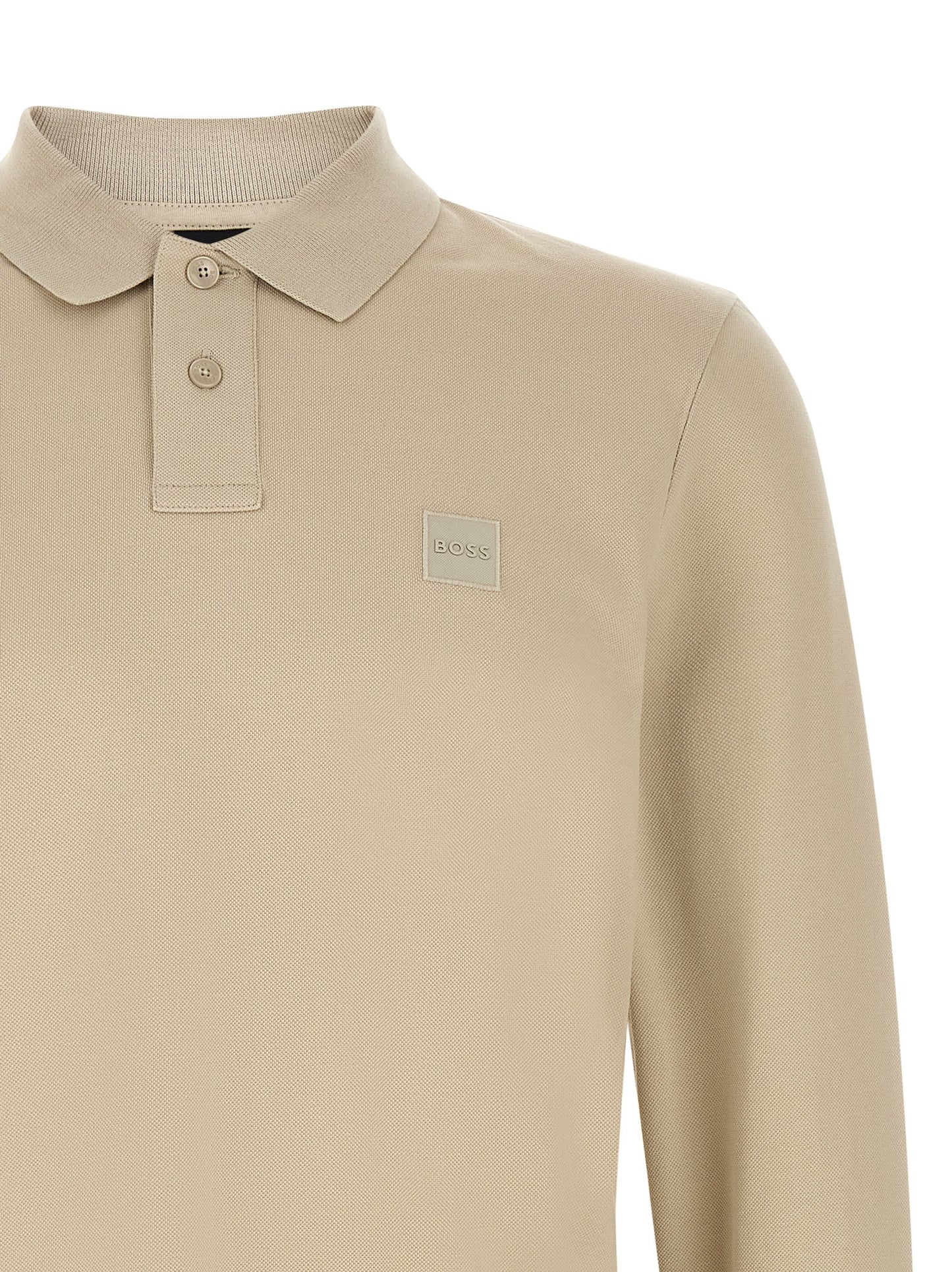 This Polo Shirt by Hugo Boss for men in stretch cotton beige presents a flawless silhouette, showcasing flawless detailing and a refined for a truly flawless aesthetic.