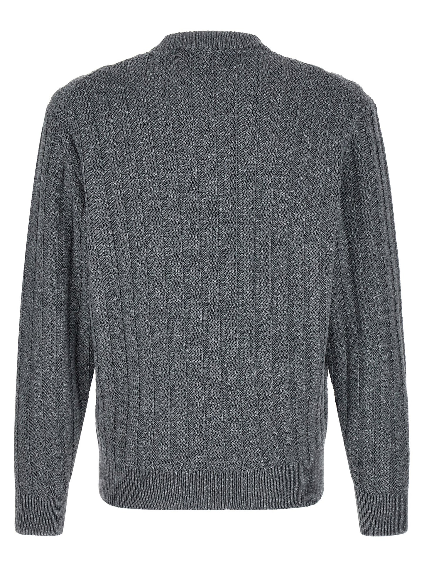 Cardigan by Hugo Boss for men in cotton gray & patterned features an impeccable silhouette, showcasing a sophisticated crew neckline and detail for a truly impeccable finish.
