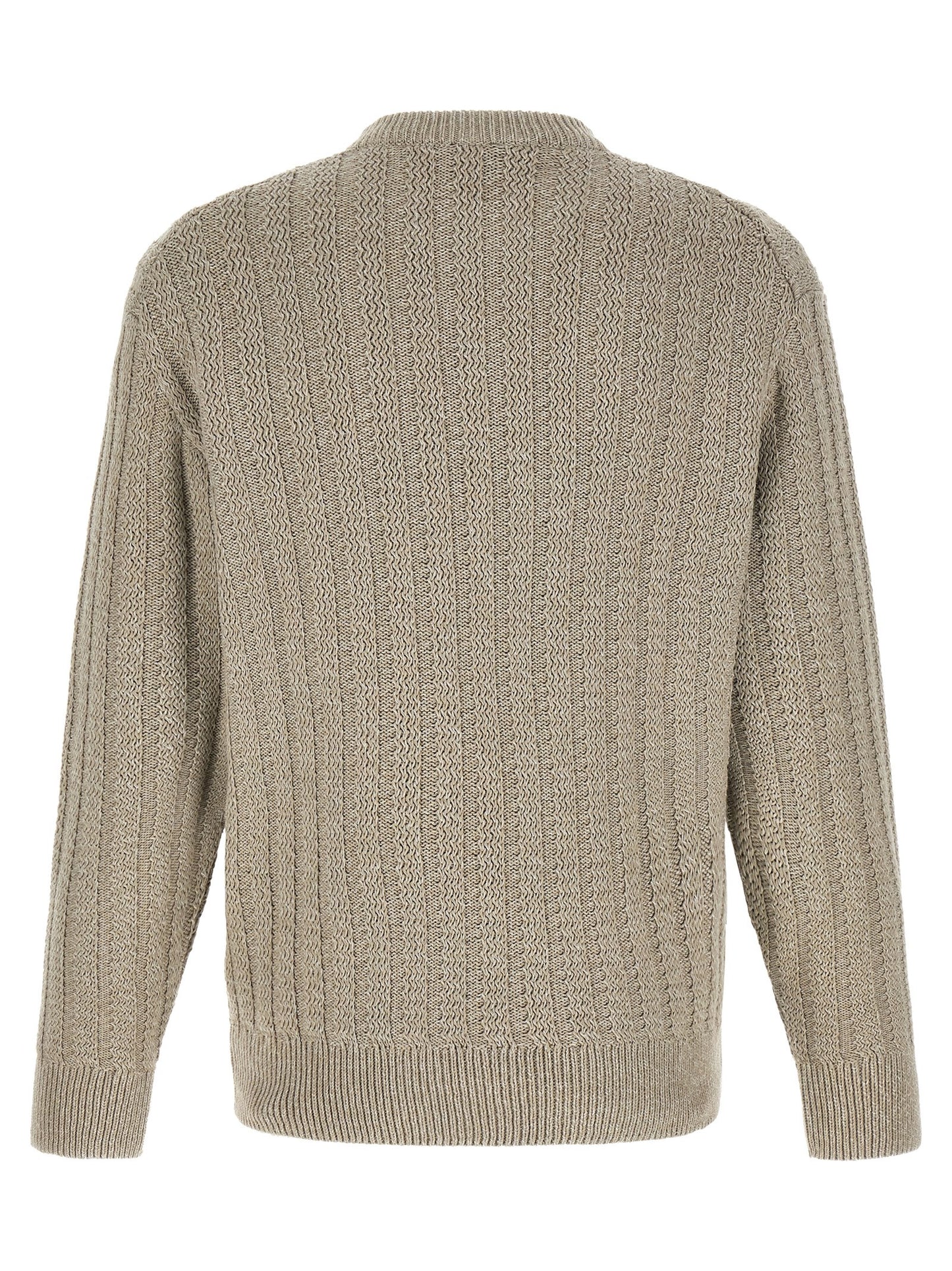 Cardigan by Hugo Boss for men in cotton beige & jacquard features a nuanced silhouette with a refined and nuanced detailing for a sophisticated look.