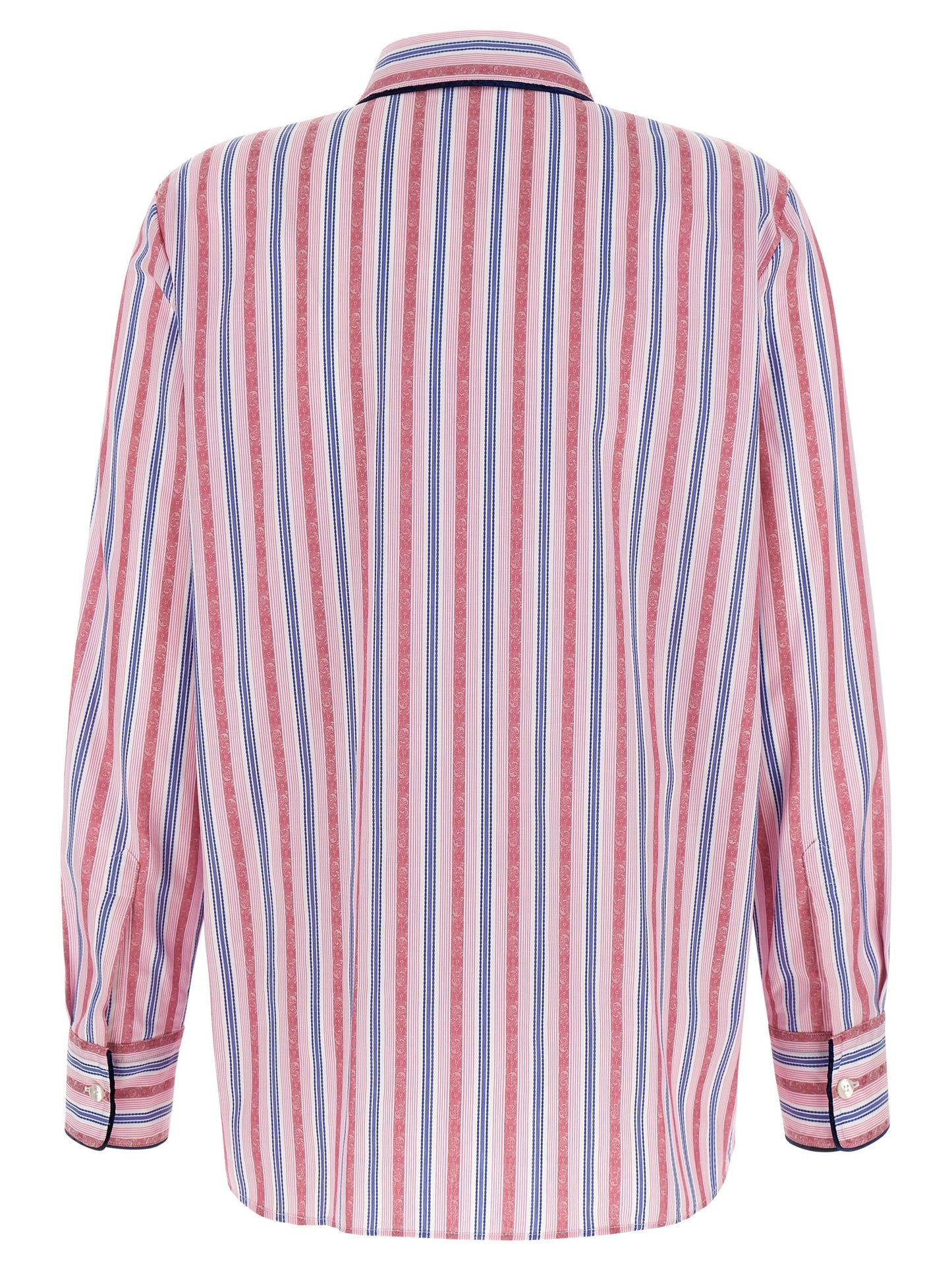 Blouse by Etro for women in velvet cotton blue, multicolor, pink, paisley, jacquard & striped, featuring a nuanced and nuanced for a sophisticated finish.