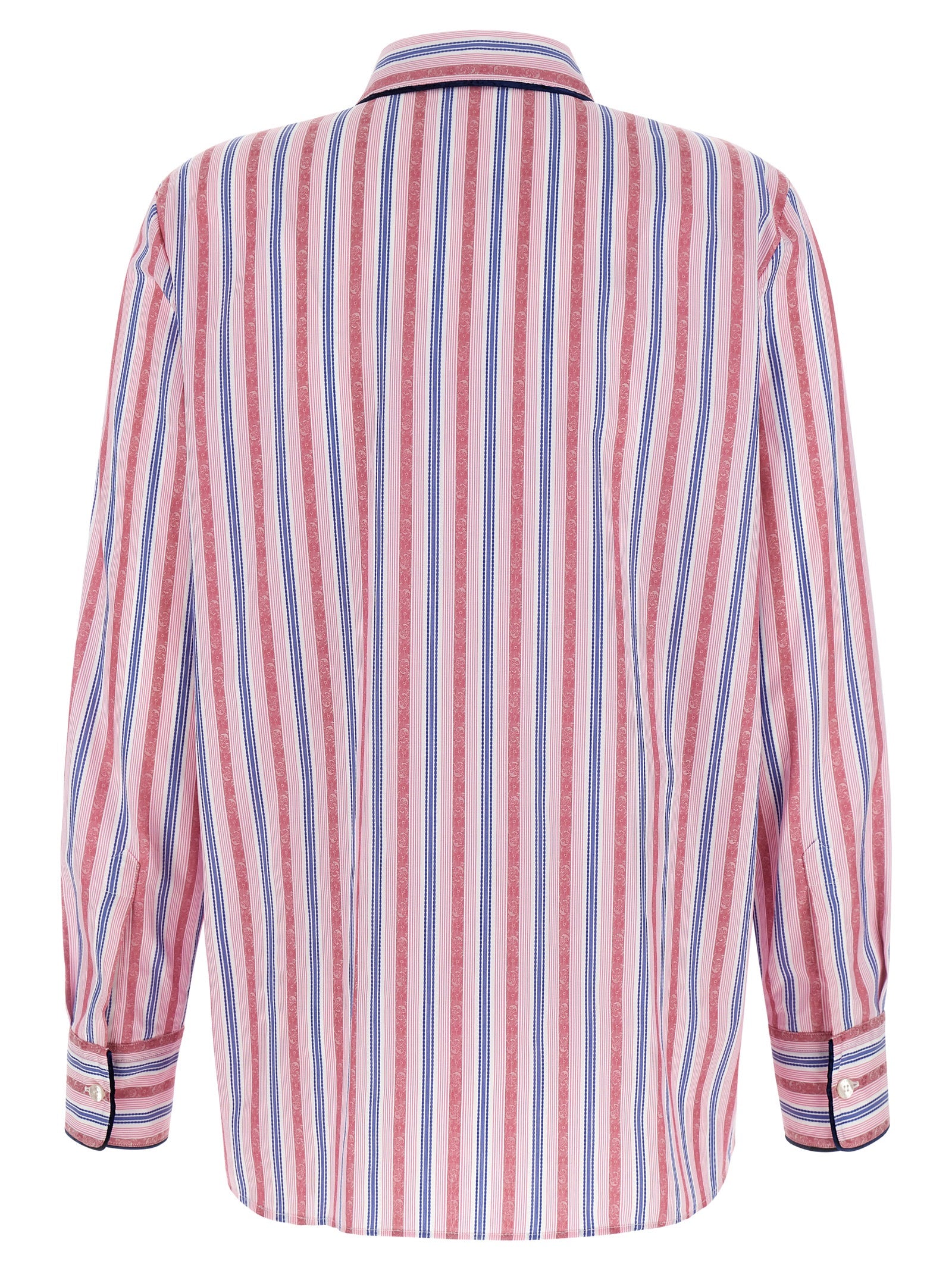 Blouse by Etro for women in velvet cotton blue, multicolor, pink, paisley, jacquard & striped, featuring a nuanced and nuanced for a sophisticated finish.