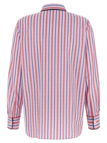 Blouse by Etro for women in velvet cotton blue, multicolor, pink, paisley, jacquard & striped, featuring a nuanced and nuanced for a sophisticated finish.