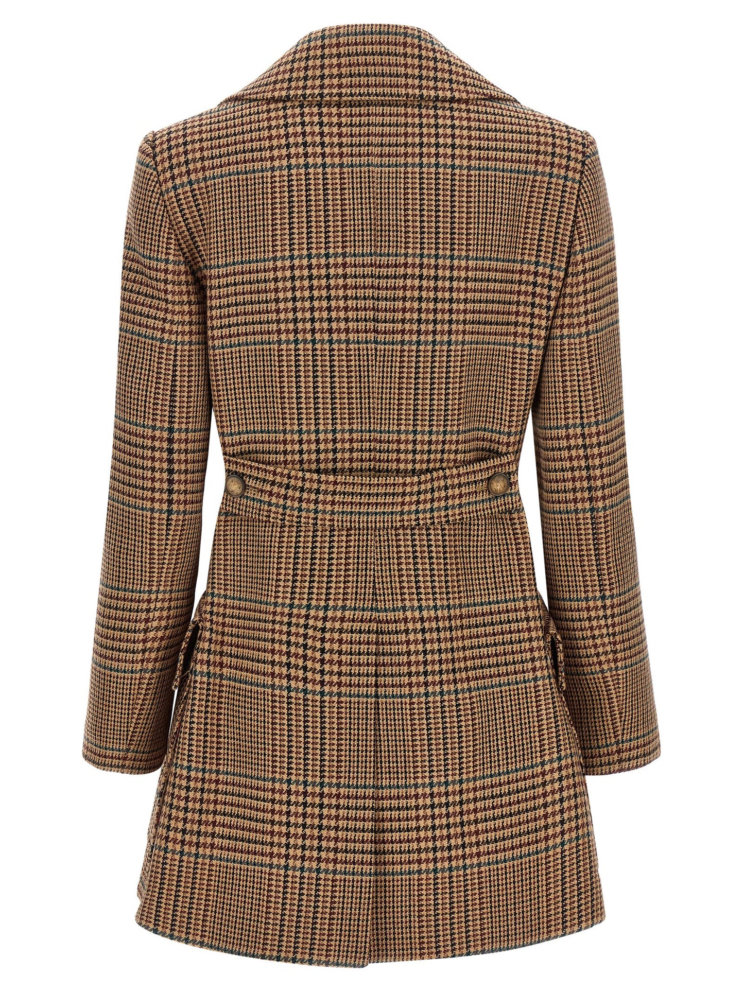 Overcoat by Etro for women in wool brown & horn features an voluminous silhouette, showcasing distinct pockets and a voluminous for a truly voluminous aesthetic.
