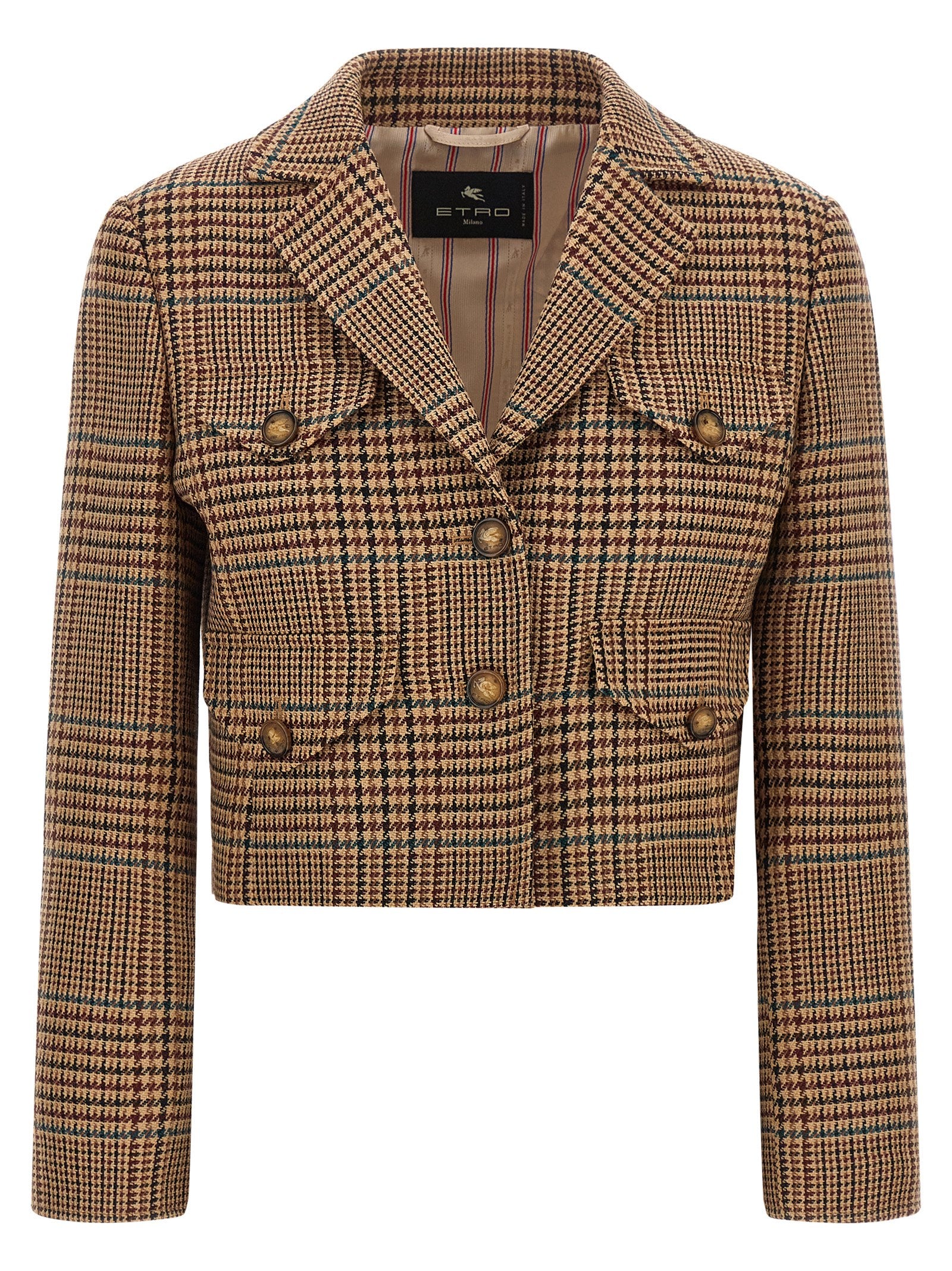 Blazer by Etro for women in wool brown features an stylish silhouette, showcasing a sophisticated and stylish for a truly stylish finish.