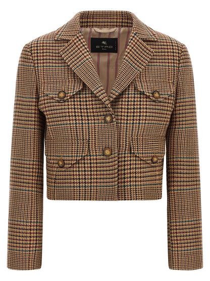 Blazer by Etro for women in wool brown features an stylish silhouette, showcasing a sophisticated and stylish for a truly stylish finish.