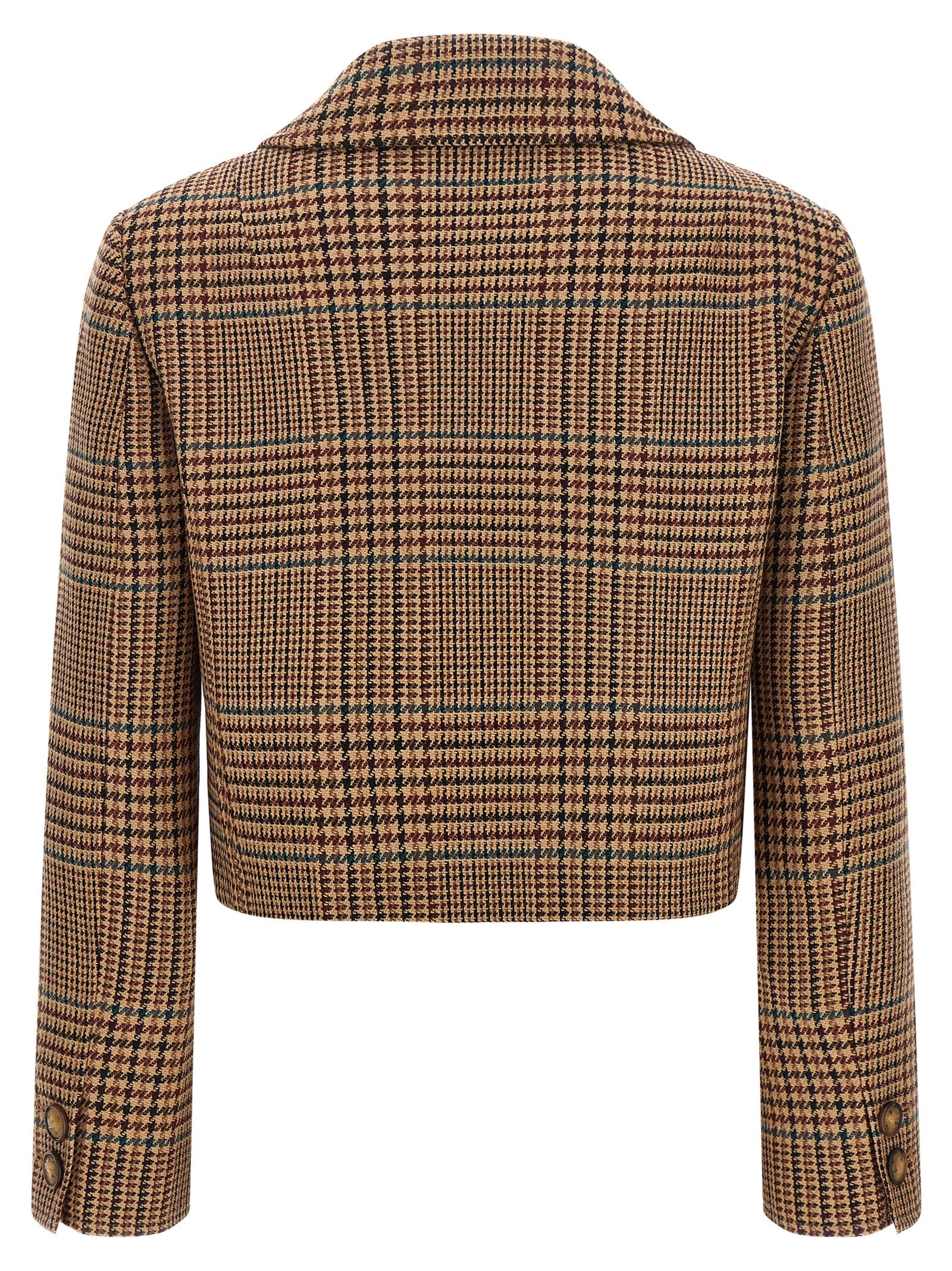 Blazer by Etro for women in wool brown showcases a polished silhouette, highlighted by a refined and polished for a sophisticated finish.