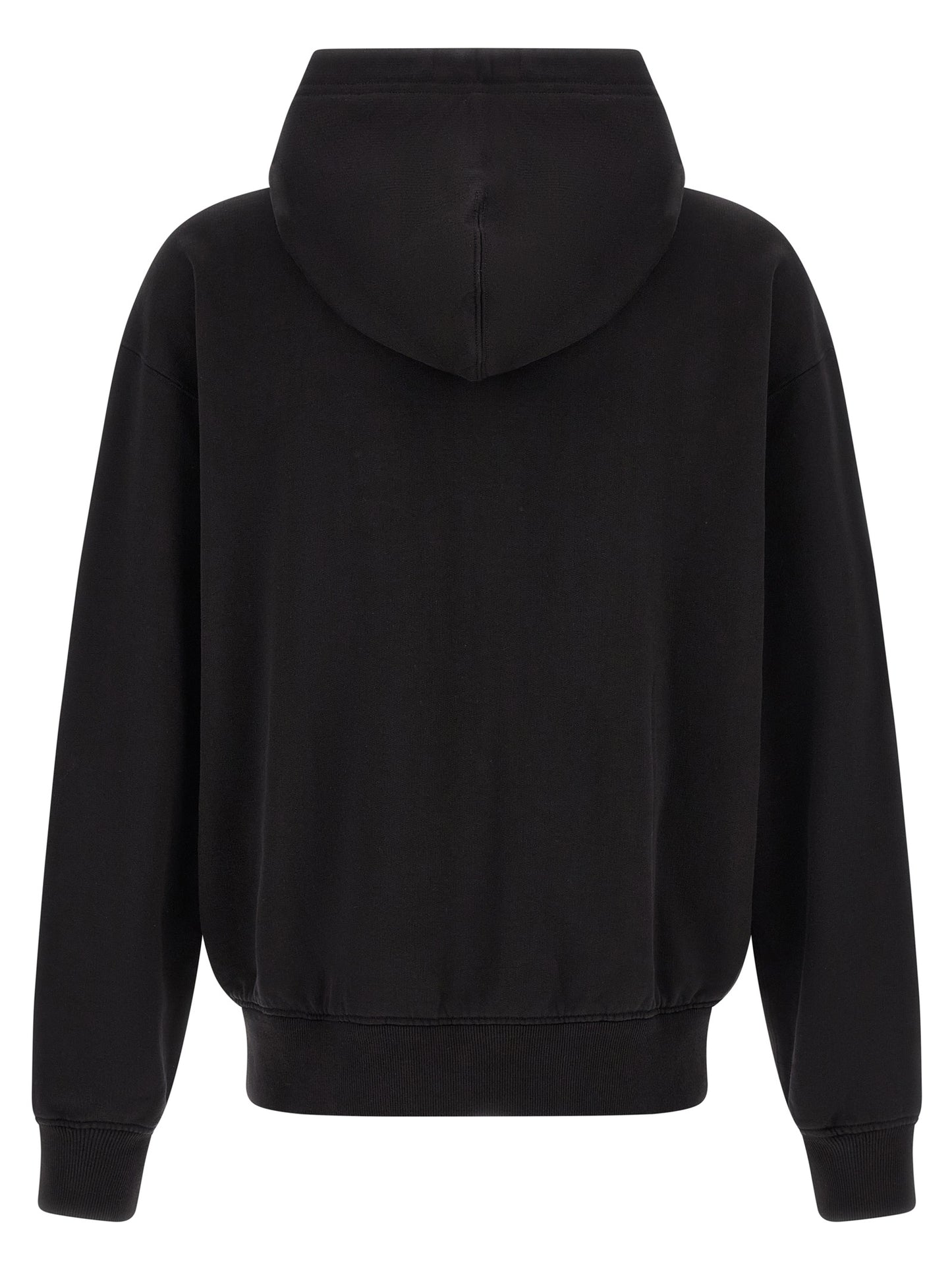 Sweatshirt Hoodie by Dolce & Gabbana for men in cotton black, silver & signature features a authentic silhouette, showcasing a sophisticated hooded neckline and authentic detail for a refined finish.