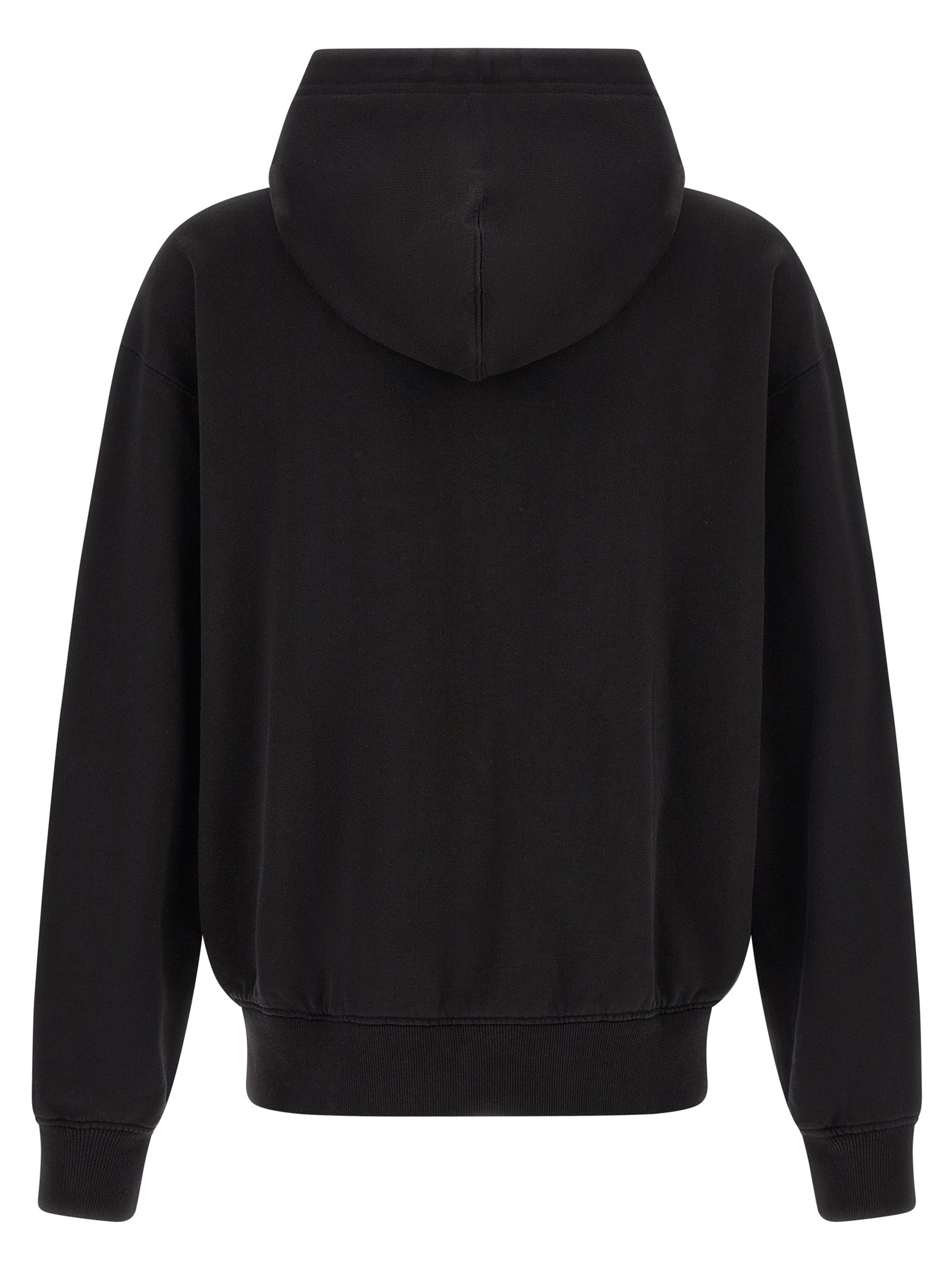 Sweatshirt Hoodie by Dolce & Gabbana for men in cotton black, silver & signature features a authentic silhouette, showcasing a sophisticated hooded neckline and authentic detail for a refined finish.