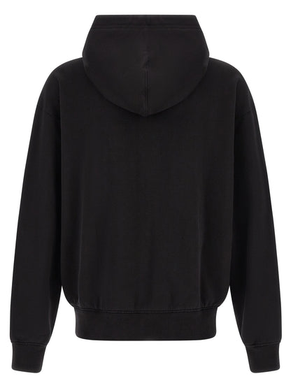 Sweatshirt Hoodie by Dolce & Gabbana for men in cotton black, silver & signature features a authentic silhouette, showcasing a sophisticated hooded neckline and authentic detail for a refined finish.