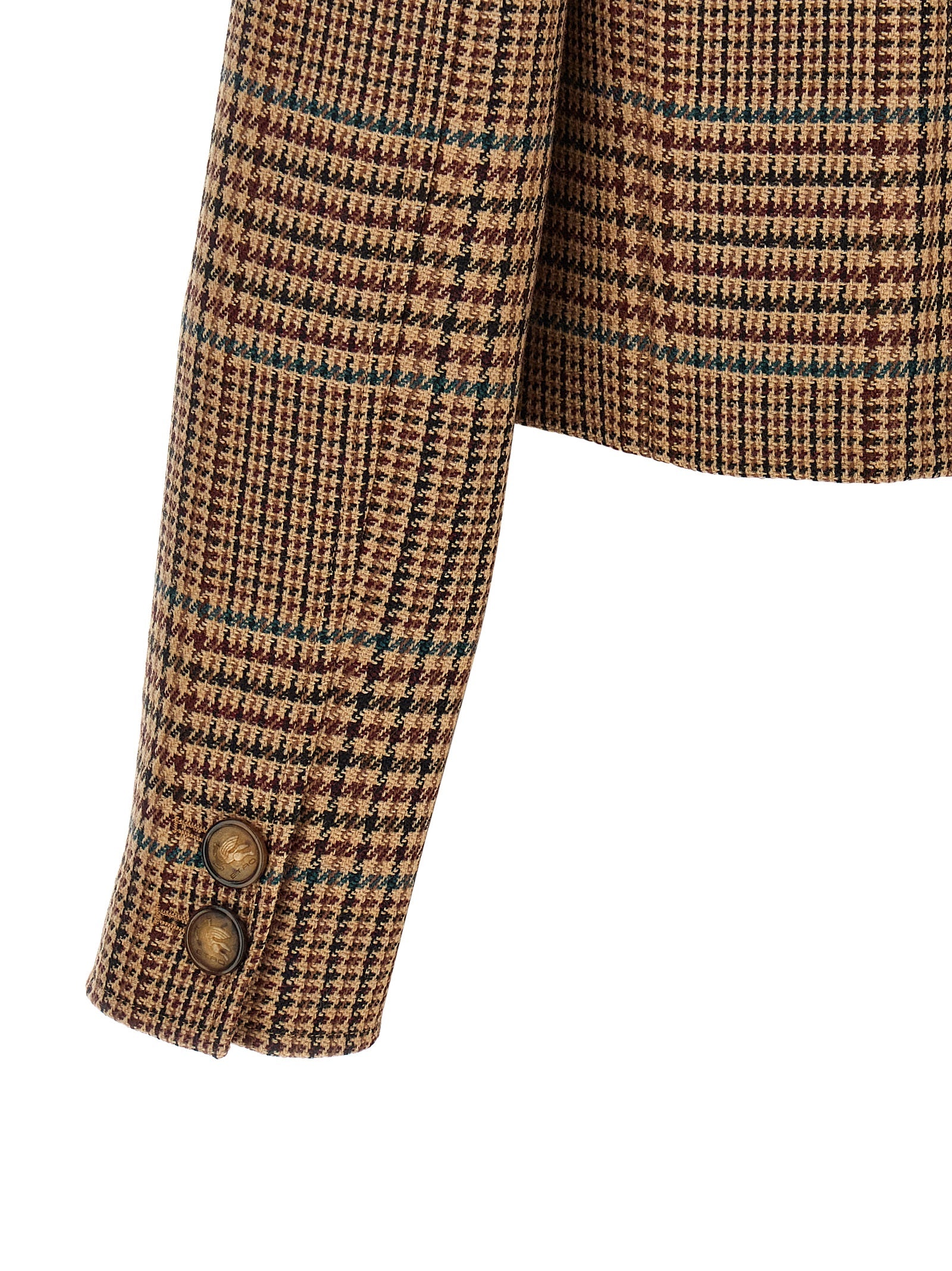 Blazer by Etro for women in wool brown features an sartorial silhouette, showcasing a sophisticated and sartorial for a truly sartorial finish.